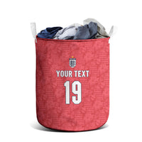 Custom World Football 2026 England Laundry Basket Three Lions Monogram Red Glory