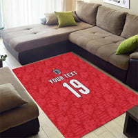 Custom World Football 2026 England Area Rug Three Lions Monogram Red Glory