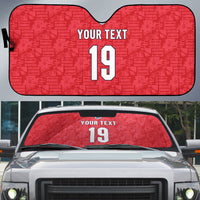 Custom World Football 2026 England Auto Sun Shade Three Lions Monogram Red Glory