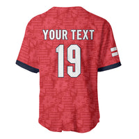 Custom World Football 2026 England Baseball Jersey Three Lions Monogram Red Glory