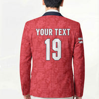 Custom World Football 2026 England Blazer Three Lions Monogram Red Glory