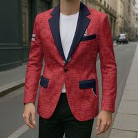 Custom World Football 2026 England Blazer Three Lions Monogram Red Glory