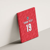 Custom World Football 2026 England Canvas Wall Art Three Lions Monogram Red Glory