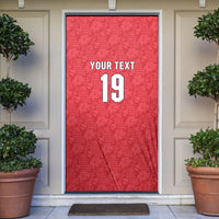 Custom World Football 2026 England Door Cover Three Lions Monogram Red Glory