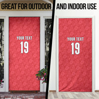 Custom World Football 2026 England Door Cover Three Lions Monogram Red Glory