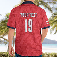 Custom World Football 2026 England Hawaiian Shirt Three Lions Monogram Red Glory