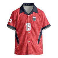 Custom World Football 2026 England Kid Hawaiian Shirt Three Lions Monogram Red Glory