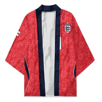 Custom World Football 2026 England Kimono Three Lions Monogram Red Glory