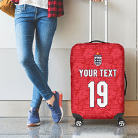 Custom World Football 2026 England Luggage Cover Three Lions Monogram Red Glory