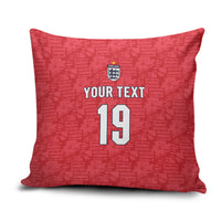 Custom World Football 2026 England Pillow Cover Three Lions Monogram Red Glory