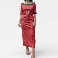 Custom World Football 2026 England Puletasi Three Lions Monogram Red Glory