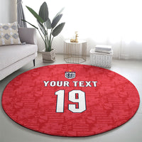 Custom World Football 2026 England Round Carpet Three Lions Monogram Red Glory