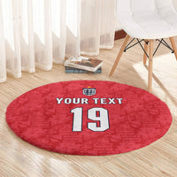 Custom World Football 2026 England Round Carpet Three Lions Monogram Red Glory
