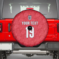 Custom World Football 2026 England Spare Tire Cover Three Lions Monogram Red Glory