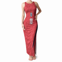 Custom World Football 2026 England Tank Maxi Dress Three Lions Monogram Red Glory