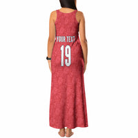Custom World Football 2026 England Tank Maxi Dress Three Lions Monogram Red Glory