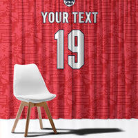Custom World Football 2026 England Window Curtain Three Lions Monogram Red Glory