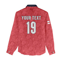 Custom World Football 2026 England Women Casual Shirt Three Lions Monogram Red Glory