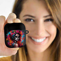Mexico Day Of The Dead AirPods Case Rose Catrina Goddess Sugar Skull - Wonder Print Shop