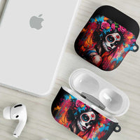 Mexico Day Of The Dead AirPods Case Rose Catrina Goddess Sugar Skull - Wonder Print Shop