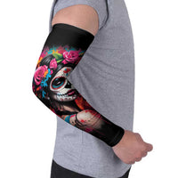 Mexico Day Of The Dead Arm Sleeves Rose Catrina Goddess Sugar Skull - Wonder Print Shop