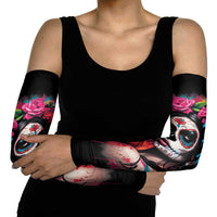 Mexico Day Of The Dead Arm Sleeves Rose Catrina Goddess Sugar Skull - Wonder Print Shop