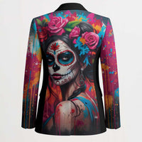 Mexico Day Of The Dead Blazer Rose Catrina Goddess Sugar Skull - Wonder Print Shop