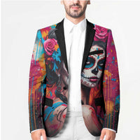 Mexico Day Of The Dead Blazer Rose Catrina Goddess Sugar Skull - Wonder Print Shop