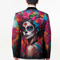 Mexico Day Of The Dead Blazer Rose Catrina Goddess Sugar Skull - Wonder Print Shop
