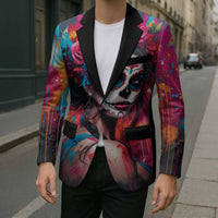 Mexico Day Of The Dead Blazer Rose Catrina Goddess Sugar Skull - Wonder Print Shop