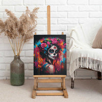 Mexico Day Of The Dead Canvas Wall Art Rose Catrina Goddess Sugar Skull - Wonder Print Shop