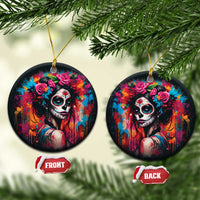 Mexico Day Of The Dead Ceramic Ornament Rose Catrina Goddess Sugar Skull - Wonder Print Shop