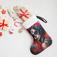 Mexico Day Of The Dead Christmas Stocking Rose Catrina Goddess Sugar Skull - Wonder Print Shop