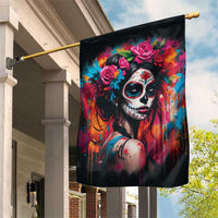 Mexico Day Of The Dead Garden Flag Rose Catrina Goddess Sugar Skull - Wonder Print Shop