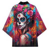 Mexico Day Of The Dead Kimono Rose Catrina Goddess Sugar Skull - Wonder Print Shop