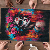 Mexico Day Of The Dead Puzzle Rose Catrina Goddess Sugar Skull - Wonder Print Shop