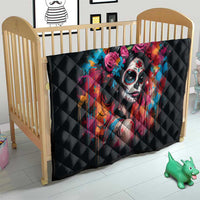 Mexico Day Of The Dead Quilt Rose Catrina Goddess Sugar Skull - Wonder Print Shop