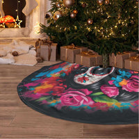 Mexico Day Of The Dead Tree Skirt Rose Catrina Goddess Sugar Skull - Wonder Print Shop