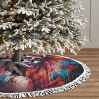 Mexico Day Of The Dead Tree Skirt Rose Catrina Goddess Sugar Skull - Wonder Print Shop