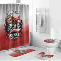 Poland Independence Day Bathroom Set Polska White Eagle and Flag Style - Wonder Print Shop