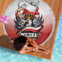 Poland Independence Day Beach Blanket Polska White Eagle and Flag Style - Wonder Print Shop