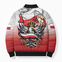 Poland Independence Day Bomber Puffer Jacket Polska White Eagle and Flag Style - Wonder Print Shop