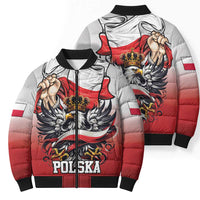 Poland Independence Day Bomber Puffer Jacket Polska White Eagle and Flag Style - Wonder Print Shop