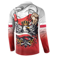 Poland Independence Day Button Sweatshirt Polska White Eagle and Flag Style - Wonder Print Shop