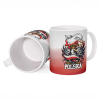 Poland Independence Day Ceramic Mug Polska White Eagle and Flag Style - Wonder Print Shop