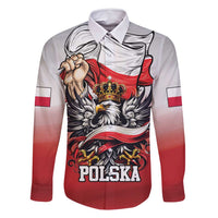 Poland Independence Day Family Matching Long Sleeve Bodycon Dress and Hawaiian Shirt Polska White Eagle and Flag Style - Wonder Print Shop