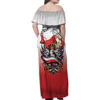 Poland Independence Day Family Matching Off Shoulder Maxi Dress and Hawaiian Shirt Polska White Eagle and Flag Style - Wonder Print Shop