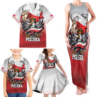 Poland Independence Day Family Matching Tank Maxi Dress and Hawaiian Shirt Polska White Eagle and Flag Style - Wonder Print Shop