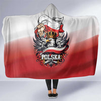 Poland Independence Day Hooded Blanket Polska White Eagle and Flag Style - Wonder Print Shop