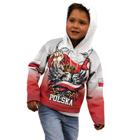 Poland Independence Day Kid Hoodie Polska White Eagle and Flag Style - Wonder Print Shop